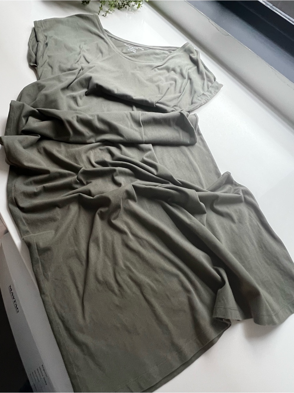 Majestic Filatures Women's Olive Green TShirt Dress - size 1 ( small)